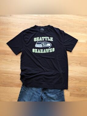 NFL Seattle Seahawks Dark navy blue short sleeve T shirt